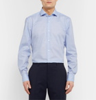 Hugo Boss - Blue Jason Slim-Fit Cutaway Collar Prince of Wales Checked Cotton Shirt - Blue