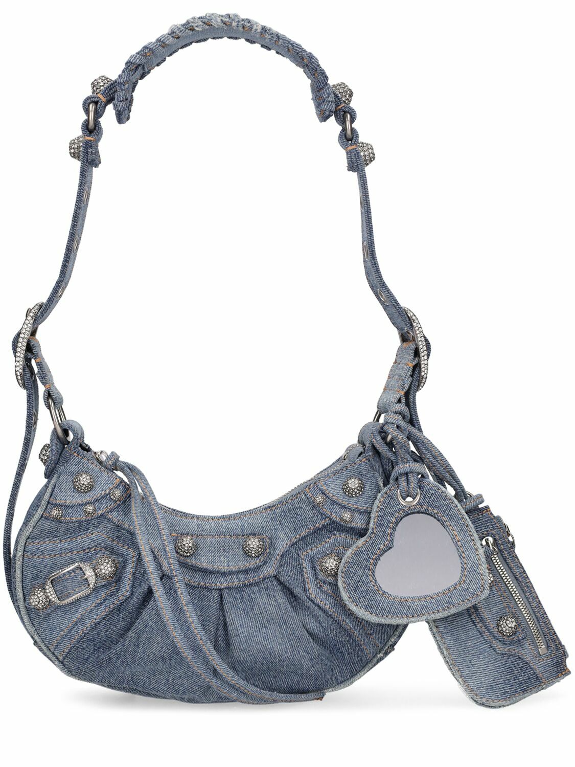 セール!数量限定 Balenciaga CAGOLE ショルダーバッグ XS DENIM Women's Le Cagole Shoulder Bag Xs in Blue | Balenciaga US
