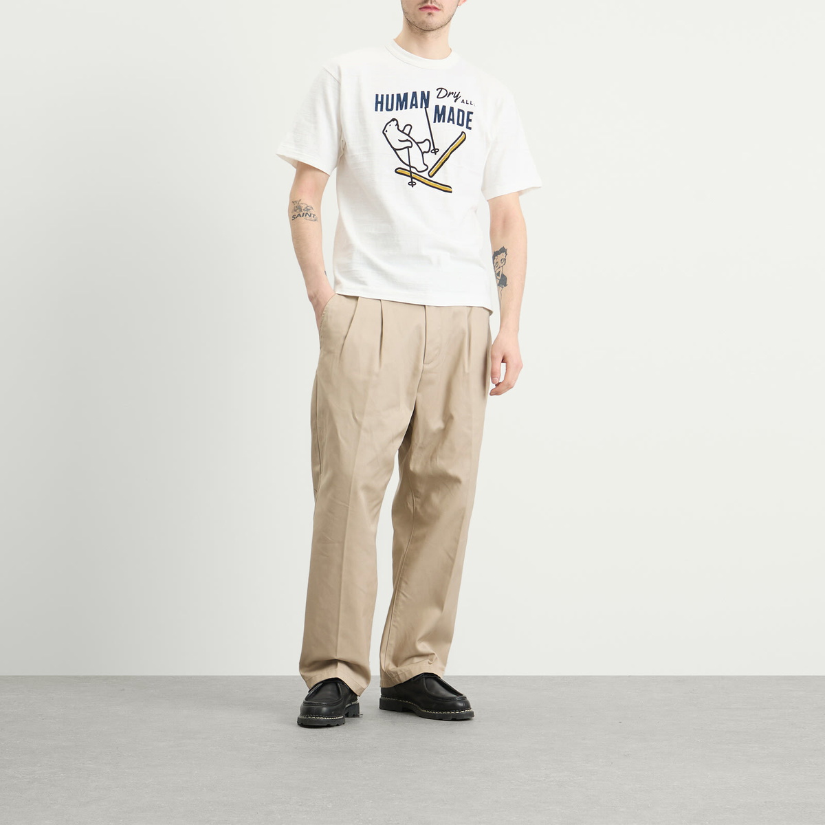 Human Made Men's Polar Bear Ski T-Shirt in White Human Made