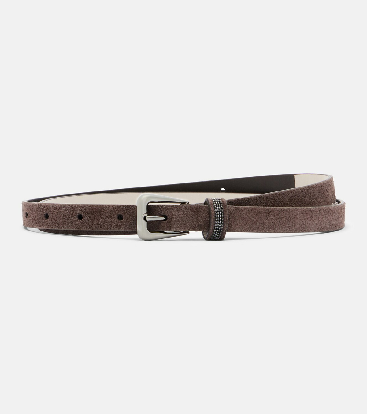 Brunello Cucinelli Monili suede belt