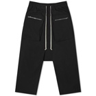 Rick Owens Cropped Drawstring Cargo Pant