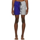 Everest Isles Blue and Grey Colorblock 15 Swim Shorts
