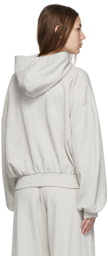 HALFBOY Grey Cropped Zip-Up Hoodie