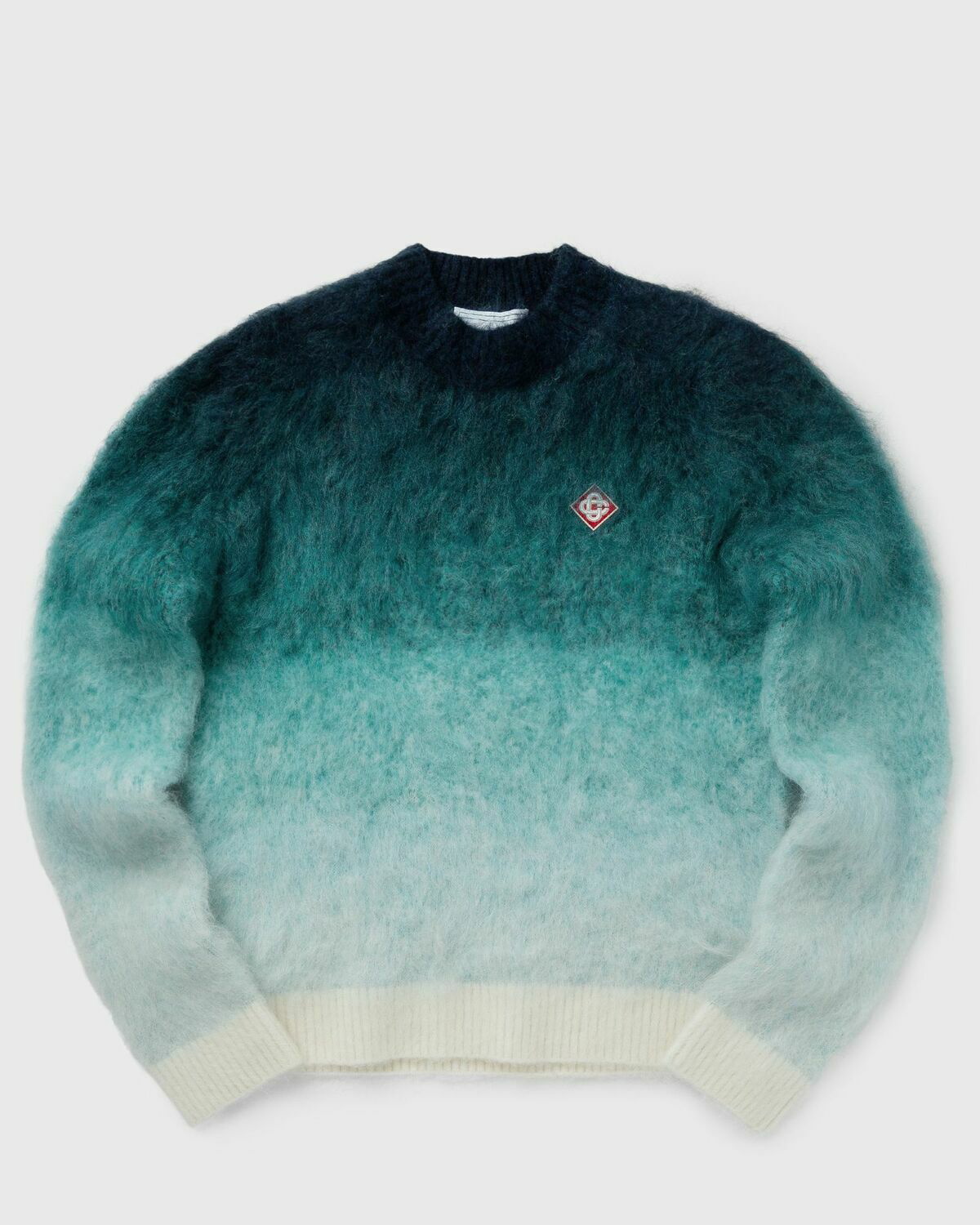 Casablanca Gradient Mohair Crew Green Pullovers Casablanca