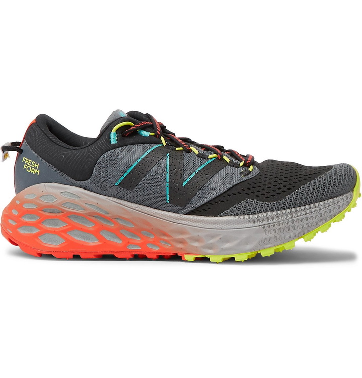 Photo: New Balance - Fresh Foam More Trail v1 Mesh and Rubber Trail Running Sneakers - Gray