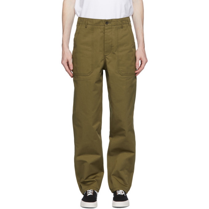 Photo: Maison Kitsune Khaki Worker Trousers