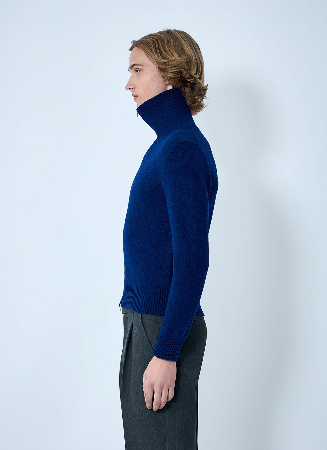 Jil Sander Zip-Up Wool Knit Cardigan