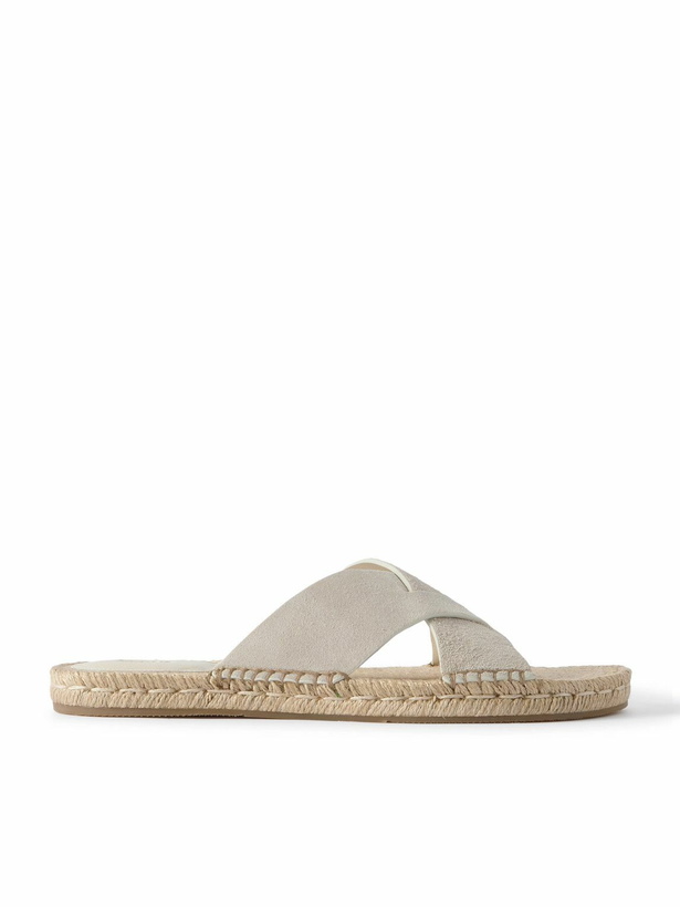 Photo: Zegna - Panarea Suede Sandals - Neutrals