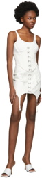 Dion Lee White Rib Combat Corset Tank Top