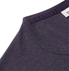 Schiesser - Karl Heinz Mélange Cotton-Jersey T-Shirt - Dark purple