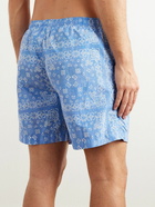 C.P. Company - Straight-Leg Mid-Length Bandana-Print Swim Shorts - Blue