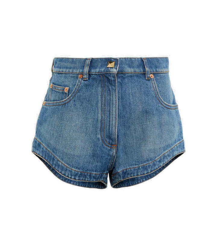 Photo: Valentino High-rise denim shorts