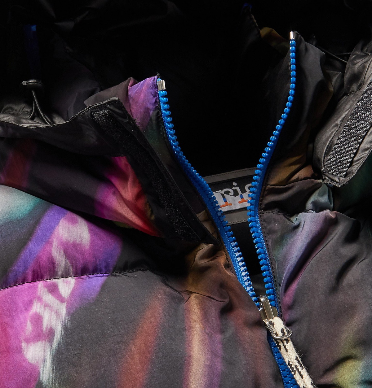 Aries - Reversible Quilted Printed Shell Hooded Down Jacket