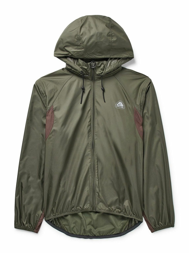 Photo: Nike - ACG Oregon Series Convertible Logo-Print Shell Hooded Jacket - Green