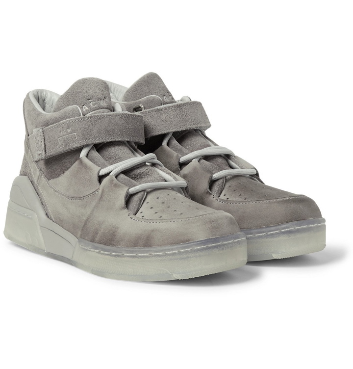 Photo: Converse - A-COLD-WALL* Leather and Suede High-Top Sneakers - Gray