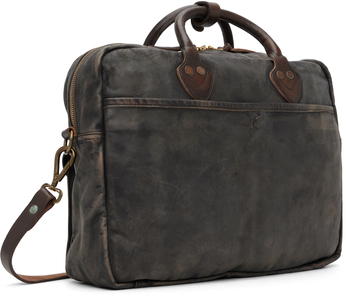 RRL Brown Leather Briefcase