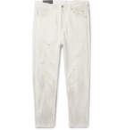 Balmain - Distressed Printed Denim Jeans - Men - White