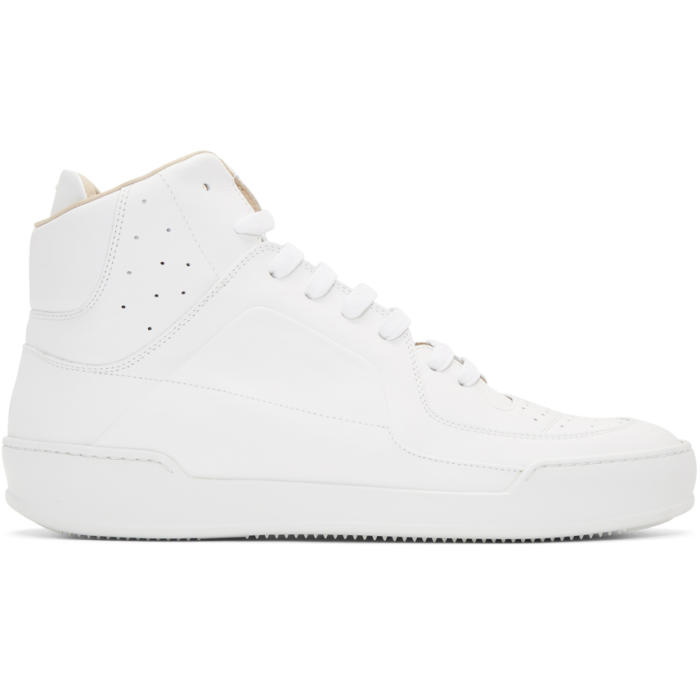 Photo: Maison Margiela White Leather High-Top Sneakers