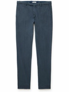 Boglioli - Tapered Linen Drawtsring Trousers - Blue