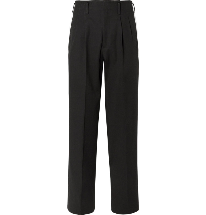 Photo: Dolce & Gabbana - Panelled Pleated Cotton-Blend Trousers - Black