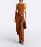 Christopher Esber Veer Spiral Crystal draped midi dress