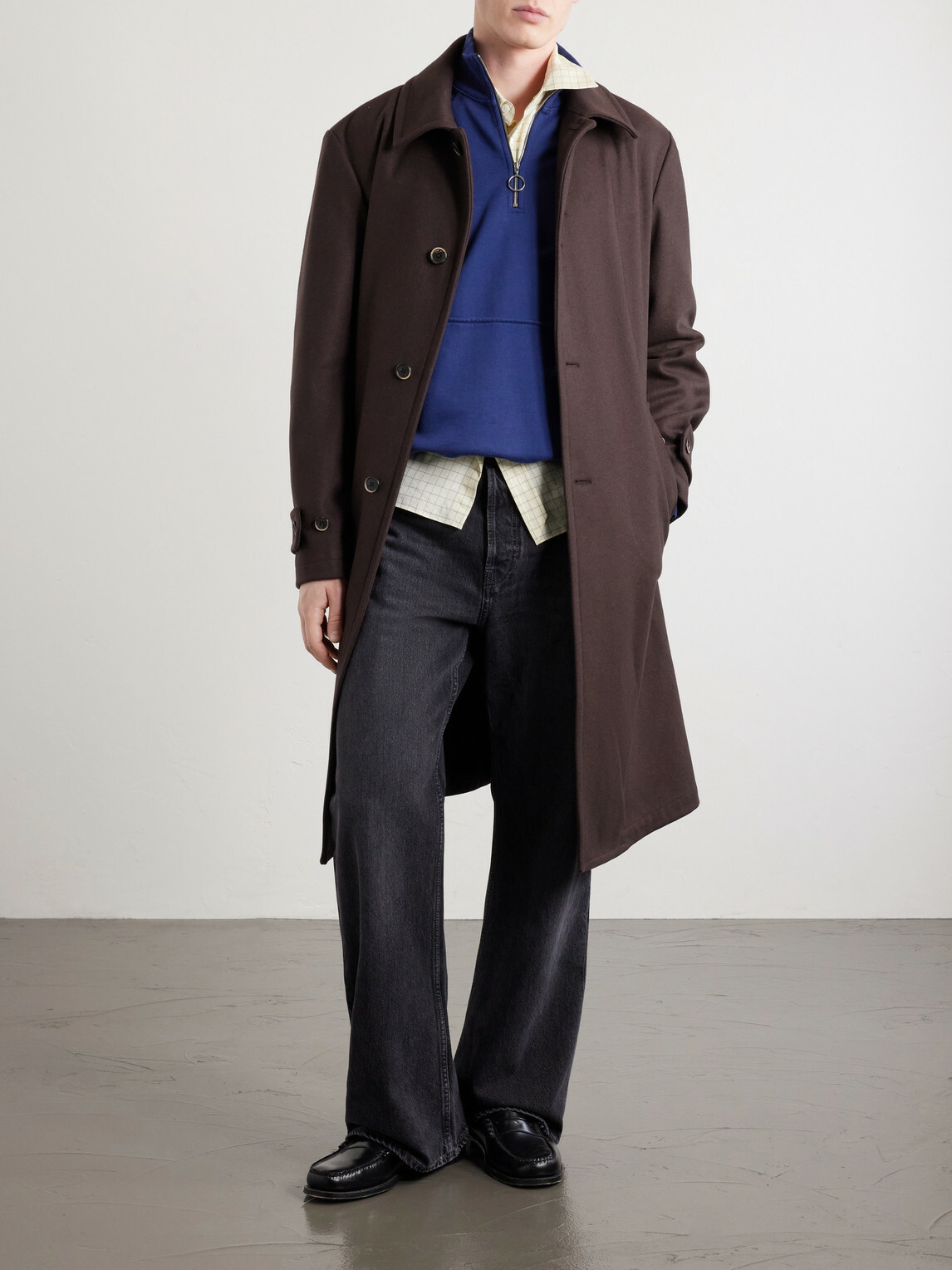 Barena - Belted Wool-Blend Coat - Brown