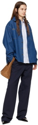 Carter Young SSENSE Exclusive Navy Pleated Sweatpants