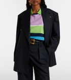 Versace Double-breasted oversized virgin wool blazer
