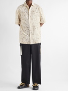 JACQUEMUS - Moisson Oversized Floral-Print Cotton and Linen-Blend Shirt - Neutrals