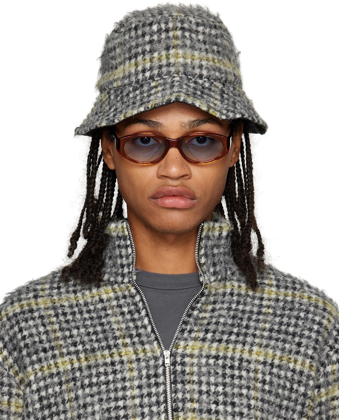 Photo: Our Legacy Black & White Houndstooth Bucket Hat