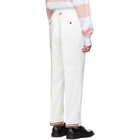 Thom Browne White Twill Chino Trousers