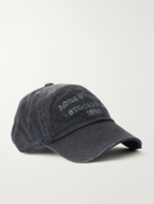 Acne Studios - Logo-Printed Distressed Cotton-Twill Baseball Cap - Black