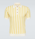 King & Tuckfield Striped wool polo shirt