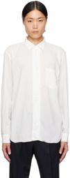 Comme des Garçons Homme Deux White Crinkled Shirt