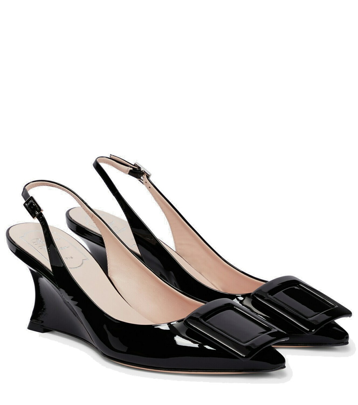 Photo: Roger Vivier Viv' In The City wedge leather pumps