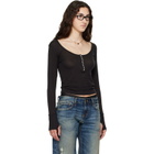 Raimundo Langlois Black Long Sleeve Henley