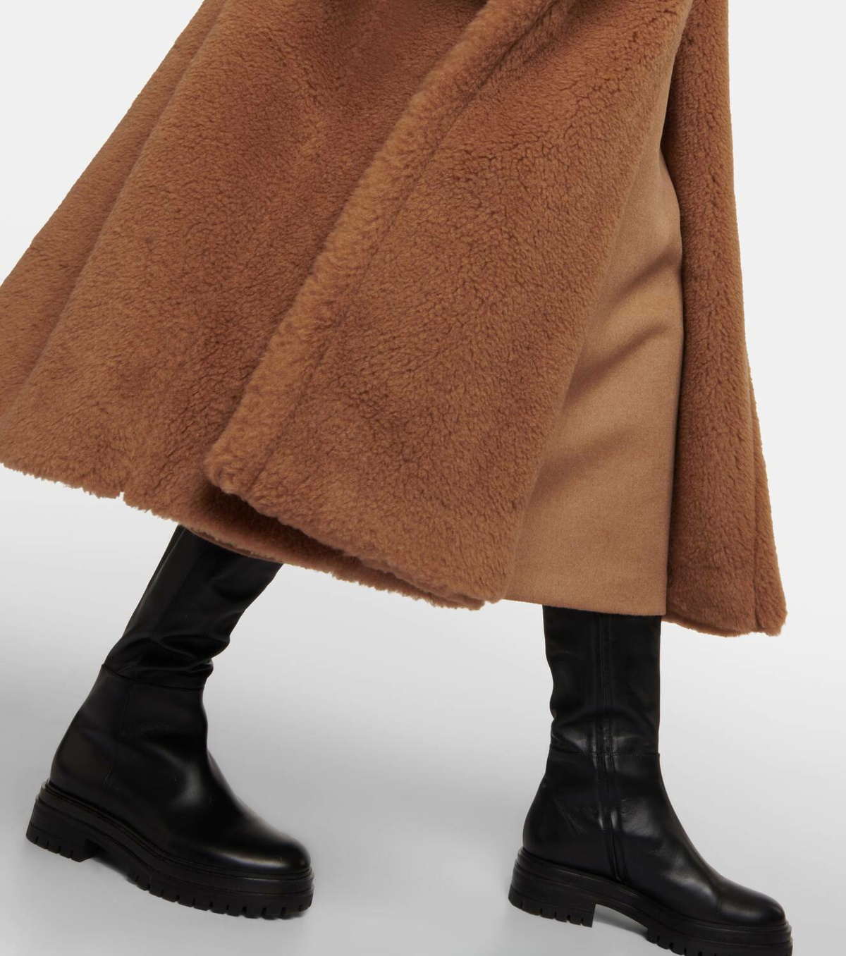 Max Mara Apogeo camel hair and silk teddy coat Max Mara