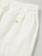 Ralph Lauren Purple label - Straight-Leg Linen Trousers - White