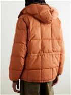 RRL - Barrett Quilted Padded Nylon Hooded Jacket - Orange