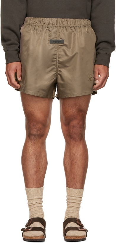 Photo: Essentials Brown Nylon Shorts