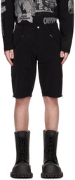 We11done Black Biker Shorts