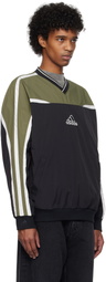adidas Originals Black & Khaki Cutline Sweatshirt