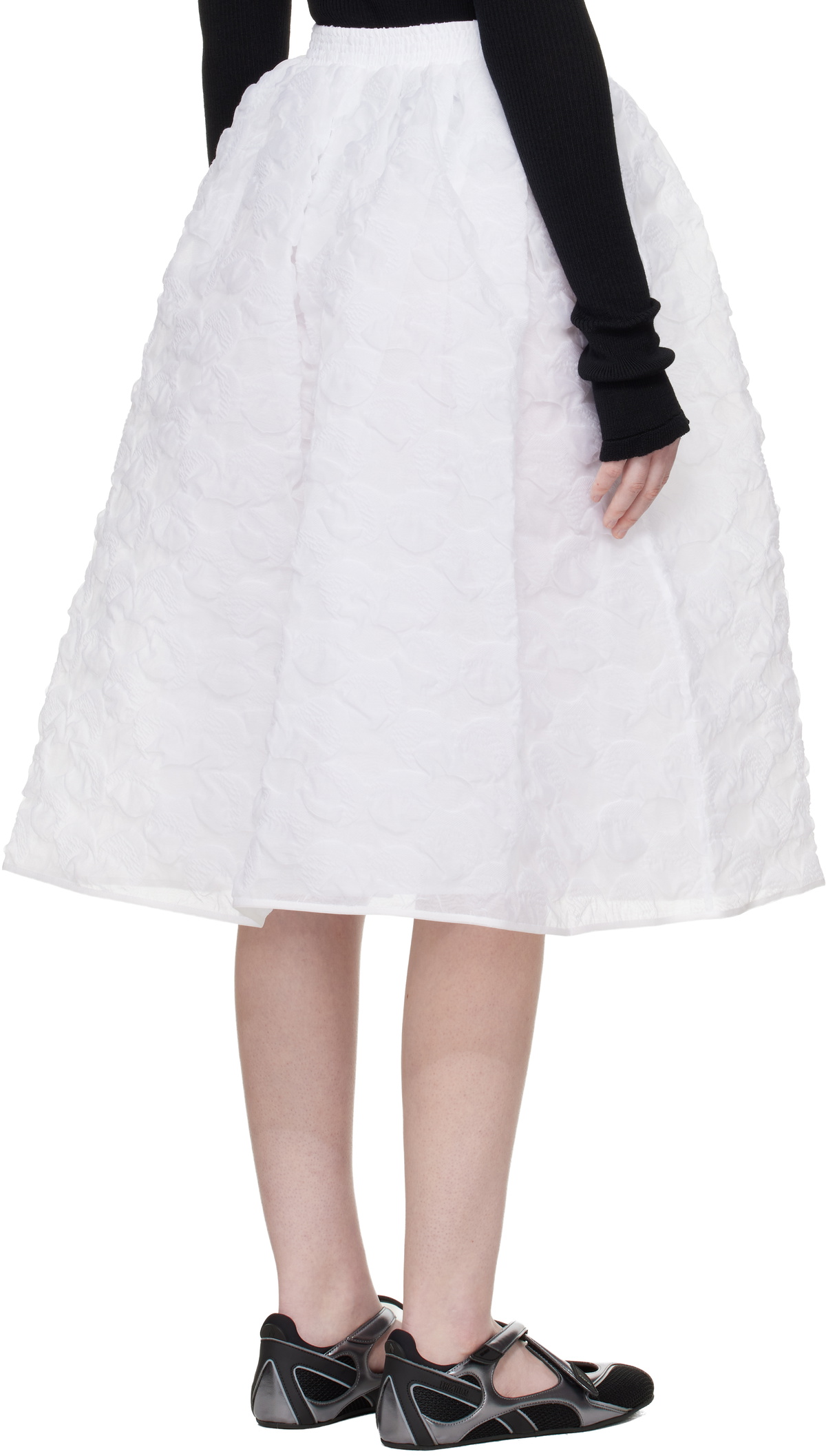Cecilie Bahnsen White CBmala Midi Skirt