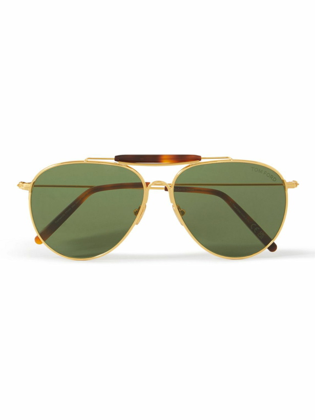 Photo: TOM FORD - Aviator-Style Gold-Tone Sunglasses