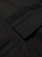 WTAPS - Jungle Logo-Appliquéd Cotton-Poplin Overshirt - Black
