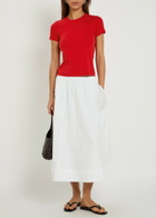 Vince Shrunken 90s Cotton and Modal-blend T-shirt Red