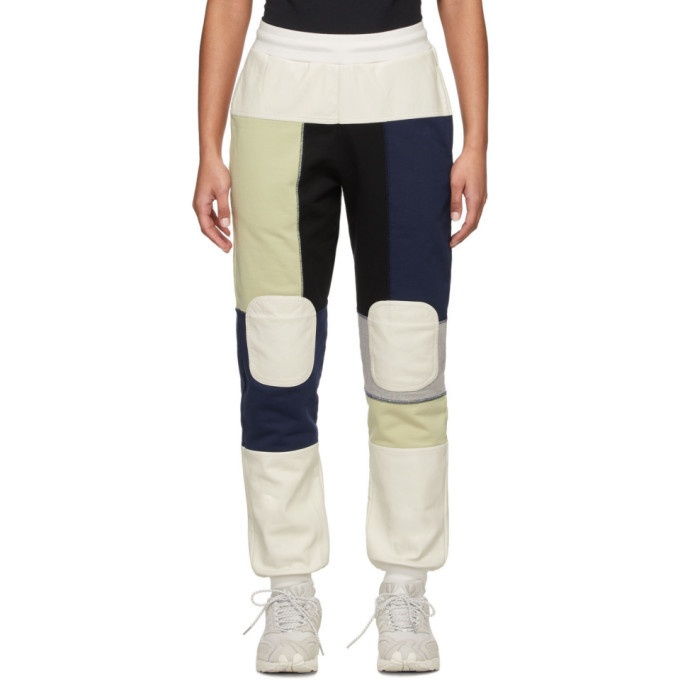 Photo: GR-Uniforma White and Navy Patchwork Lounge Pants