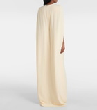 Erdem Embellished caped gown