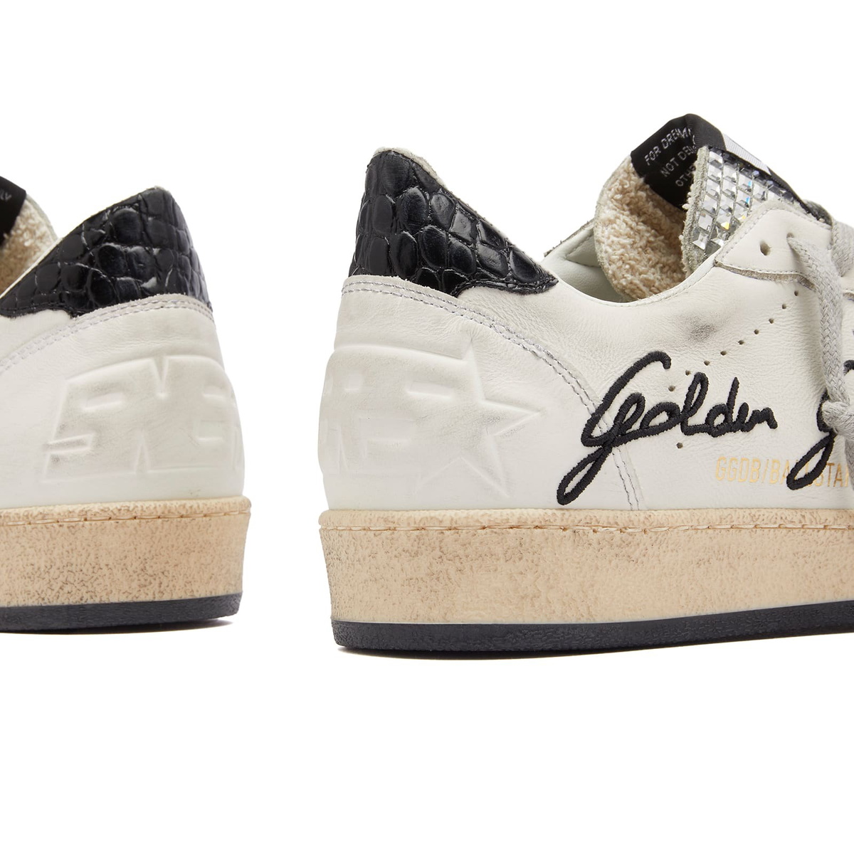 Golden Goose Women's Ball Star Sneaker in White/Black Golden