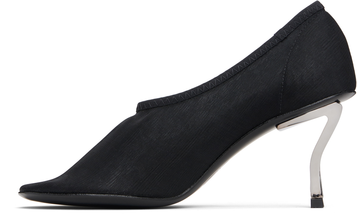 Nicole Saldaña Black Harper Mesh Heels